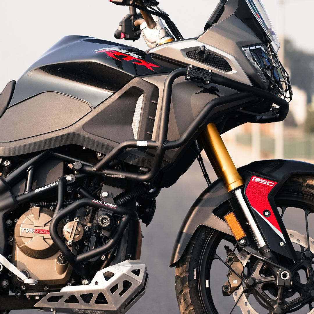 Moto Torque Stallion Crash Guard Black for TVS Apache RTX 300