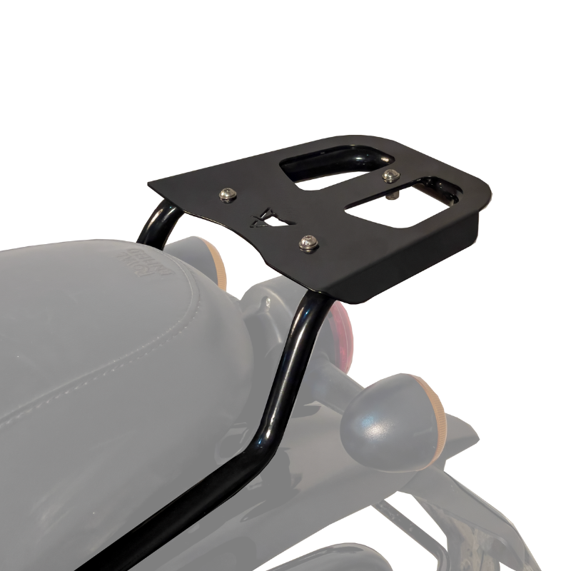 Auto Engina Top Rack for Royal Enfield Hunter 350 19mm Mild Steel 12kg Gloss Black