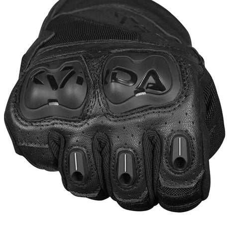 KORDA Hybrid Motorcycle Riding Gloves with D3O Protection, Hard Knuckle Guards & TouchTip Technology