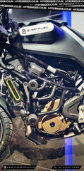 Hyperrider Crash Guard with CNC Delrin Frame Sliders for Husqvarna Svartpilen and Vitpilen