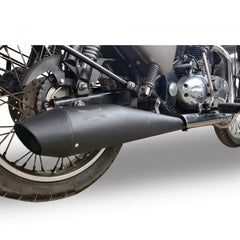 Moto Torque Dolphin Black Performance Exhaust for Royal Enfield