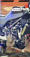 Hyperrider Crash Guard with CNC Delrin Frame Sliders for Husqvarna Svartpilen and Vitpilen