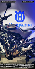 Hyperrider Crash Guard with CNC Delrin Frame Sliders for Husqvarna Svartpilen and Vitpilen