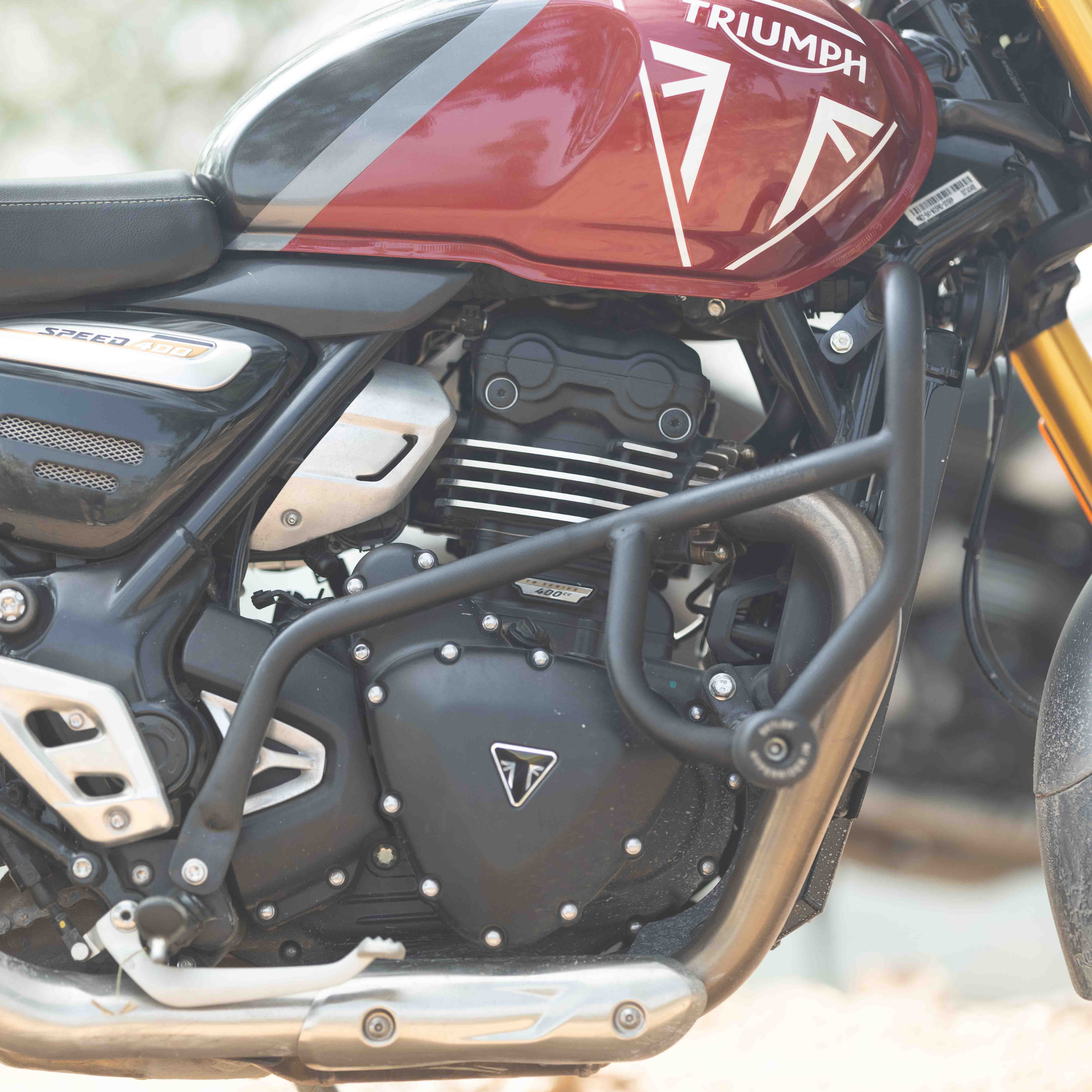 Hyperrider Triumph Speed 400 Scrambler 400 X Crash Guard Type 2 with Delrin Slider
