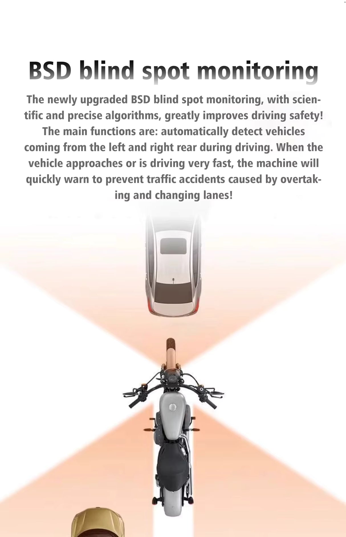 LBC Moto E3 Elite 6.25 inch motorcycle navigation system with Apple CarPlay Android Auto 2K display dual DVR TPMS GPS blind spot detection