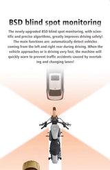 LBC Moto E3 Elite 6.25 inch motorcycle navigation system with Apple CarPlay Android Auto 2K display dual DVR TPMS GPS blind spot detection