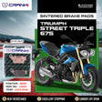 CRANK1 CB312 Sintered Rear Brake Pads for Triumph Street Triple 675 (2013-2016)