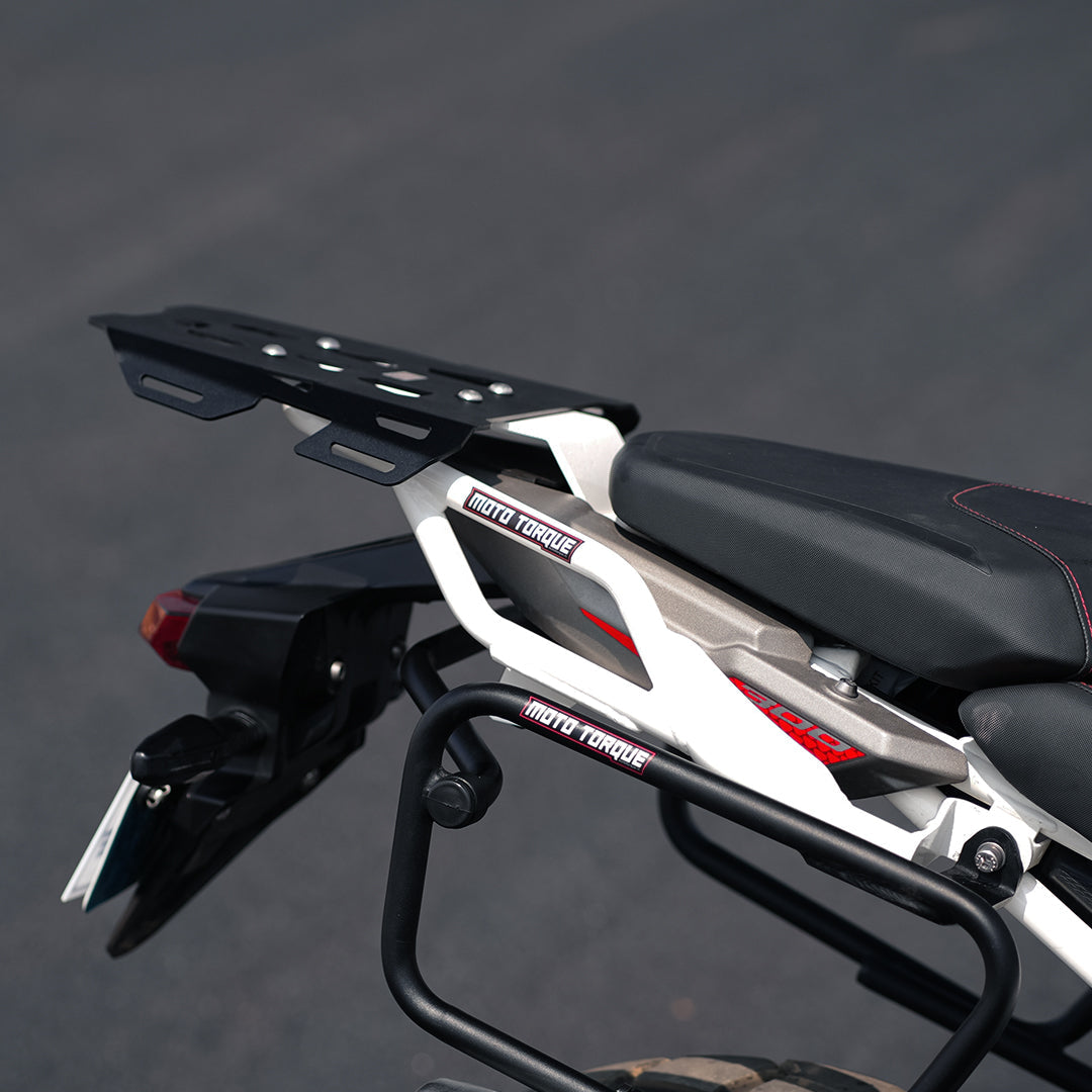 Moto Torque Back Carrier White for TVS Apache RTX 300