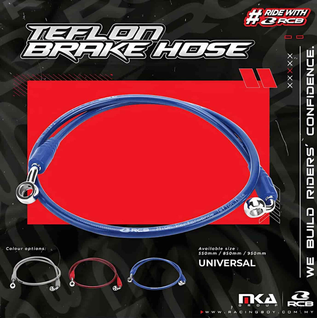 RCB 950mm blue Teflon braided motorcycle brake hose 01BH004