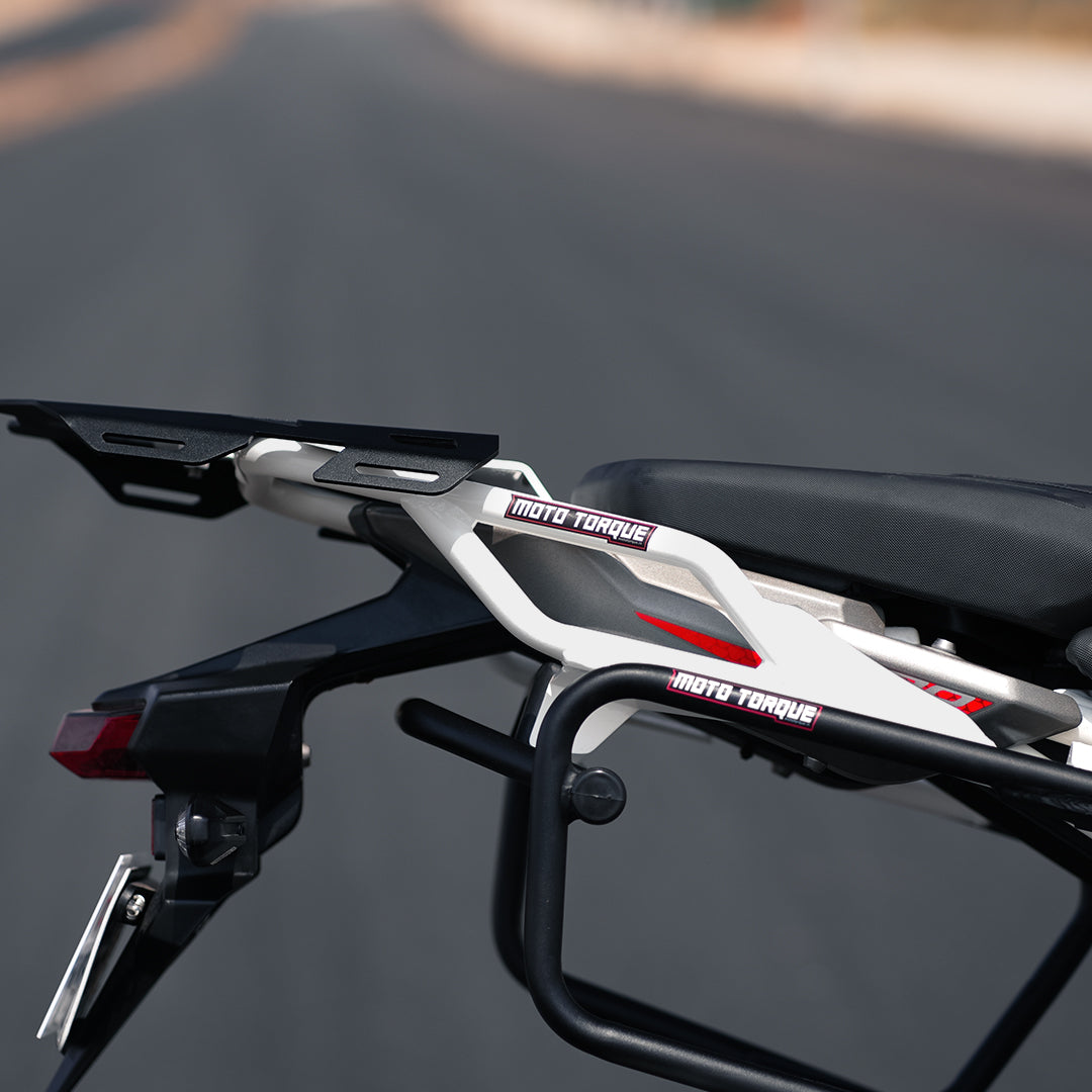 Moto Torque Back Carrier White for TVS Apache RTX 300