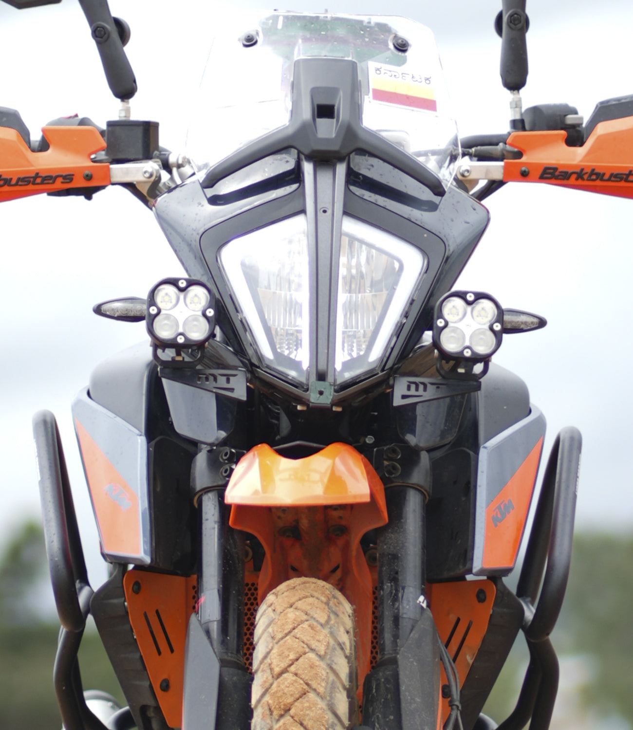 Mototorque fog light mount KTM Adventure 390 auxiliary light bracket mild steel