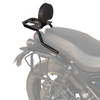 Auto Engina Top Rack with Backrest for Royal Enfield Hunter 350 19mm Mild Steel 12kg Gloss Black