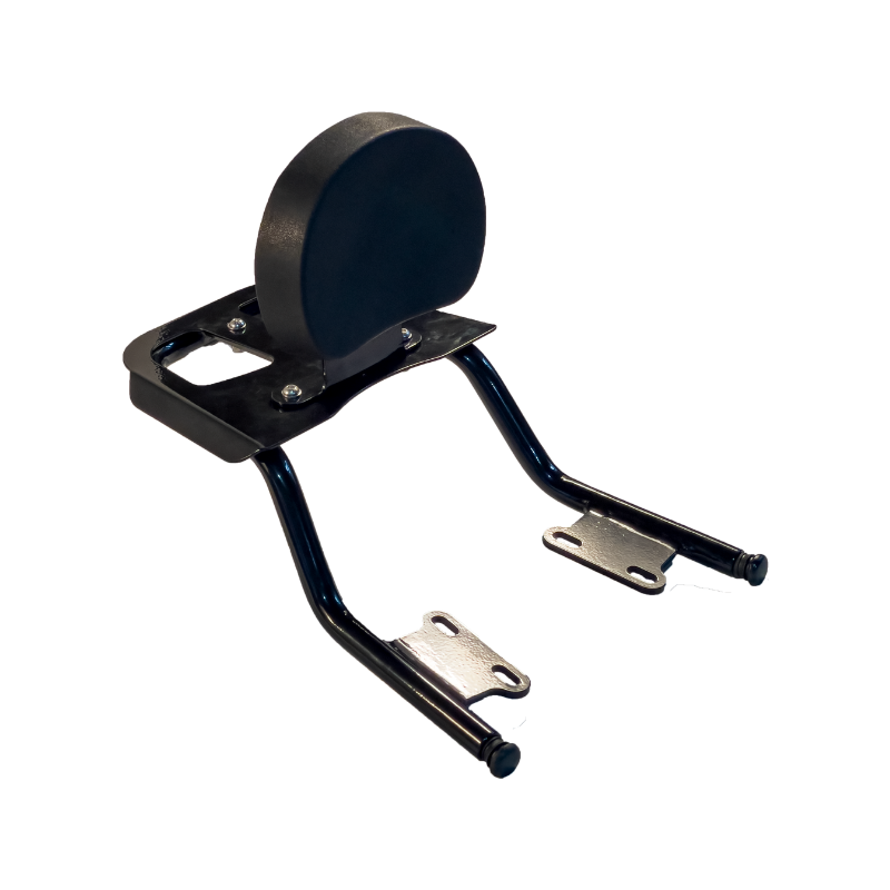 Auto Engina Top Rack with Backrest for Royal Enfield Hunter 350 19mm Mild Steel 12kg Gloss Black