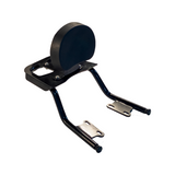 Auto Engina Top Rack with Backrest for Royal Enfield Hunter 350 19mm Mild Steel 12kg Gloss Black