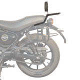 Auto Engina Top Rack with Backrest for Royal Enfield Hunter 350 19mm Mild Steel 12kg Gloss Black