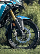 Legundary Custom CB200X NX200 stiletto USD fork protector mild steel black front suspension guard