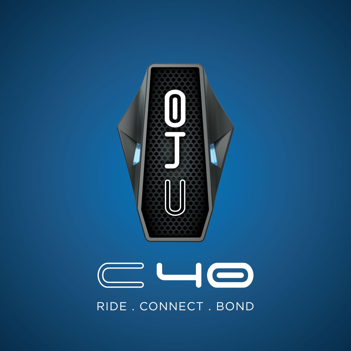BluArmor C40 Bluetooth helmet intercom with RIDEGRID 2.0 Pro Plus eRIDEGRID 1.2km communication range crash detection and 16 hour battery