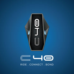 BluArmor C40 Bluetooth helmet intercom with RIDEGRID 2.0 Pro Plus eRIDEGRID 1.2km communication range crash detection and 16 hour battery