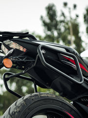 Legundary Custom Aviator Saddle Stay for Bajaj Pulsar NS400Z Black Mild Steel Luggage Carrier Support