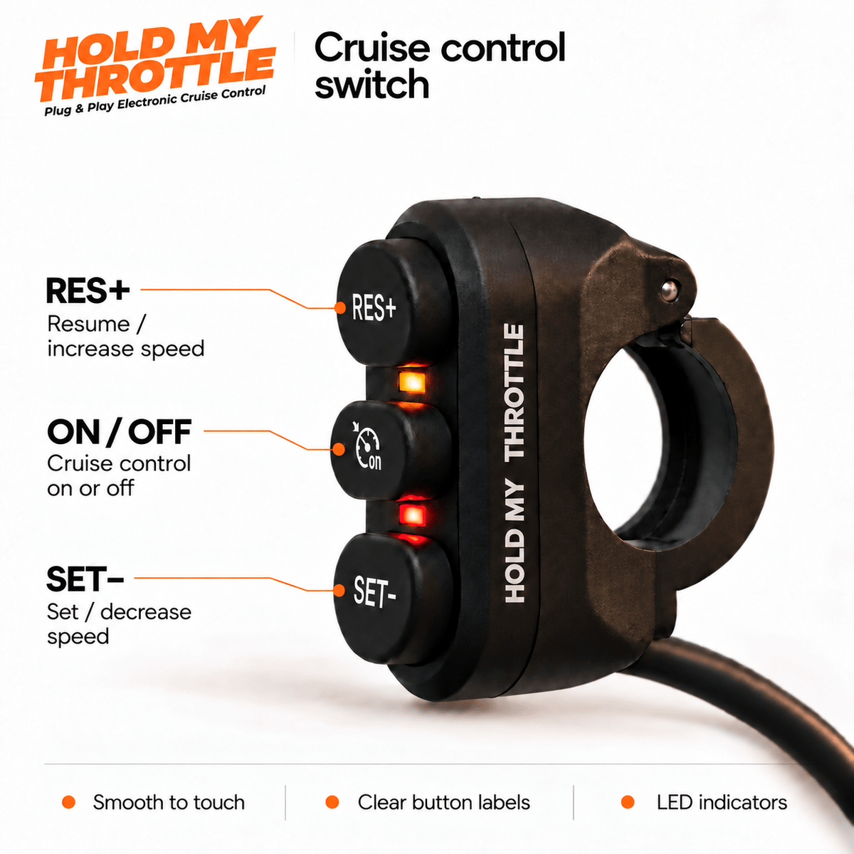 Hold My Throttle electronic cruise control kit for Triumph Street Triple 765