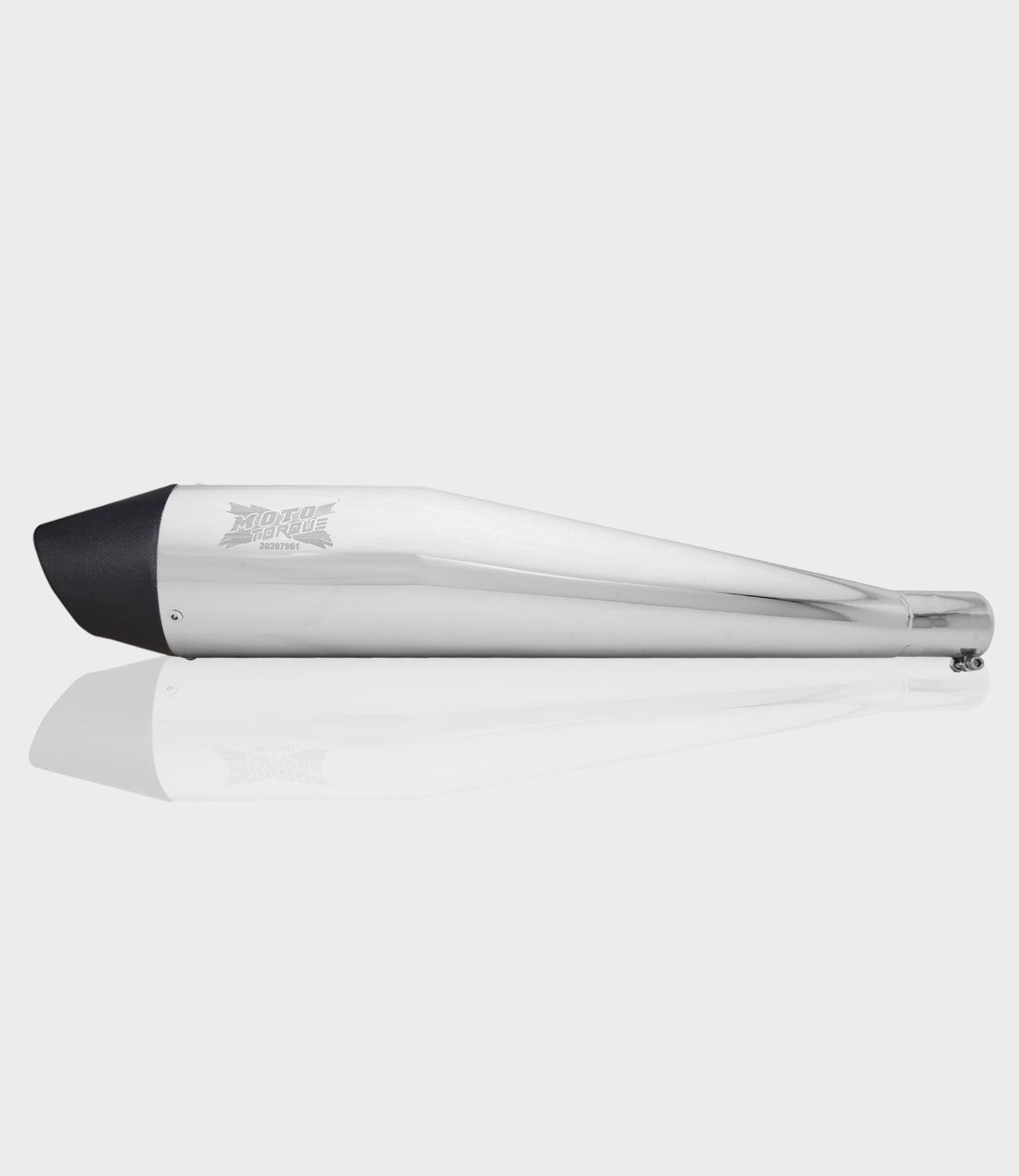 Moto Torque Dolphin Half Chrome Performance Exhaust for Royal Enfield