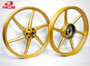 RCB SP522 golden alloy sport rim set for Yamaha Aerox 155 with bearings, 01S0460G