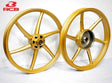RCB SP522 golden alloy sport rim set for Yamaha Aerox 155 with bearings, 01S0460G