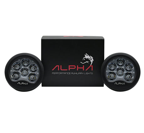 Maddog Alpha Auxiliary LED Lights 9600 Lumens for Motorcycle with 300m Beam and IP67 Waterproof Design