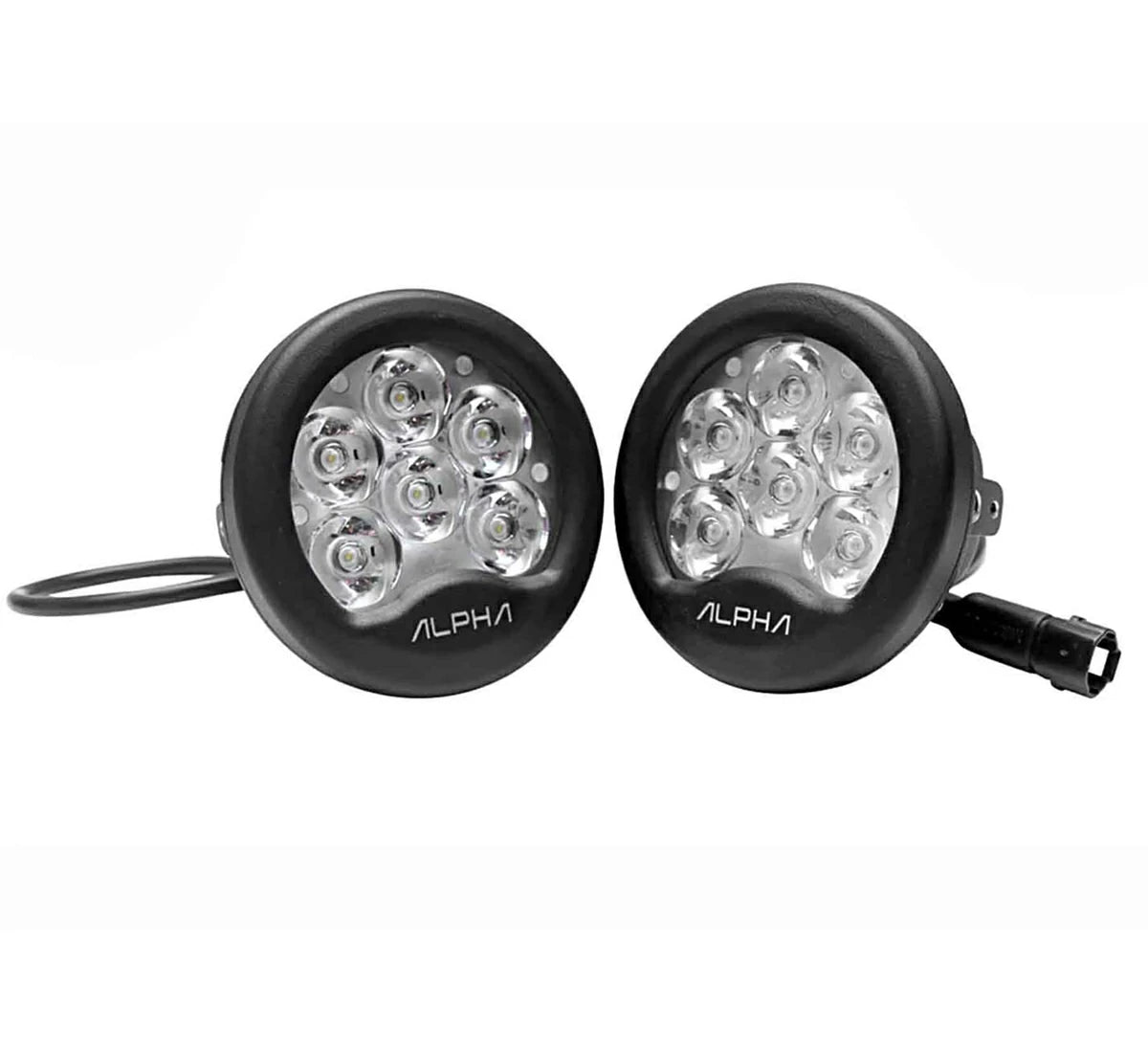 Maddog Alpha Auxiliary LED Lights 9600 Lumens for Motorcycle with 300m Beam and IP67 Waterproof Design