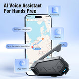 EDYELL V1 Motorcycle Bluetooth Helmet Headset with 24 Rider 2KM Intercom and Hi-Fi Helmet Speakers