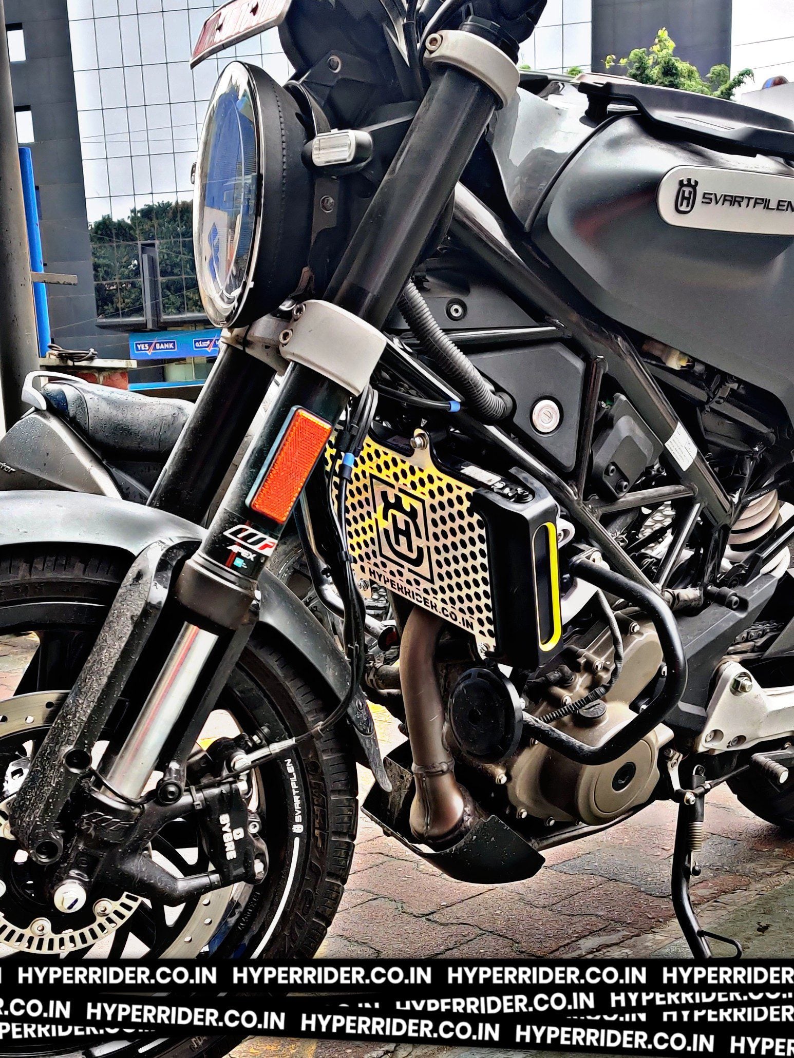 Hyperrider Stainless Steel Radiator Guard for Husqvarna Svartpilen and Vitpilen