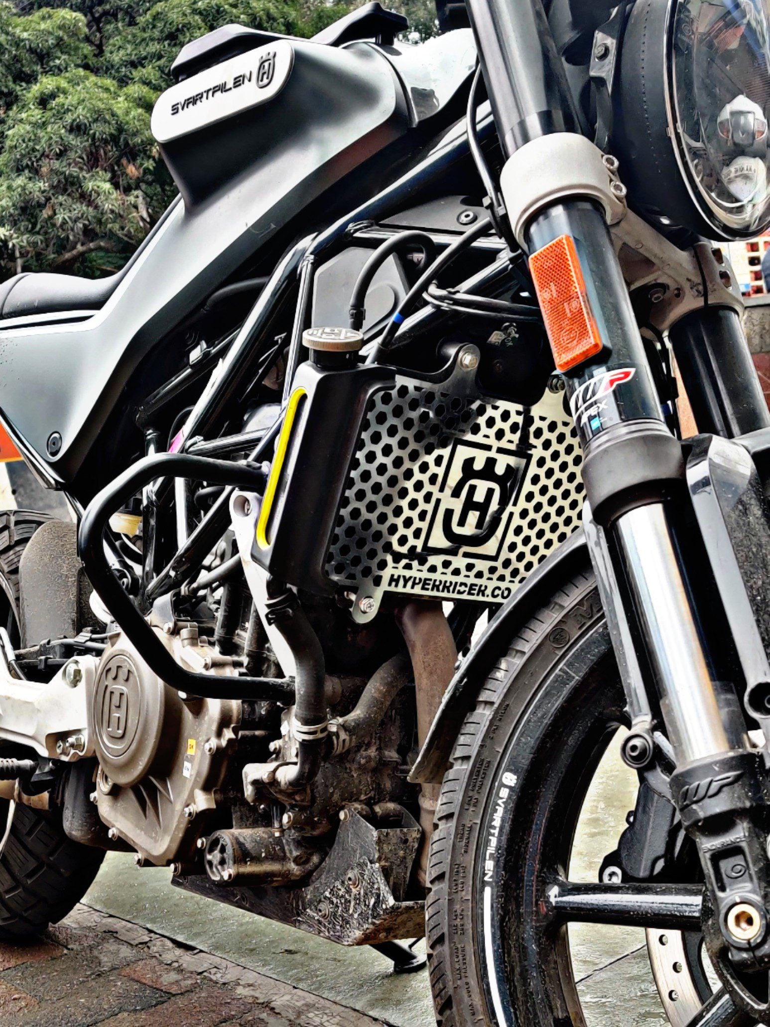Hyperrider Stainless Steel Radiator Guard for Husqvarna Svartpilen and Vitpilen