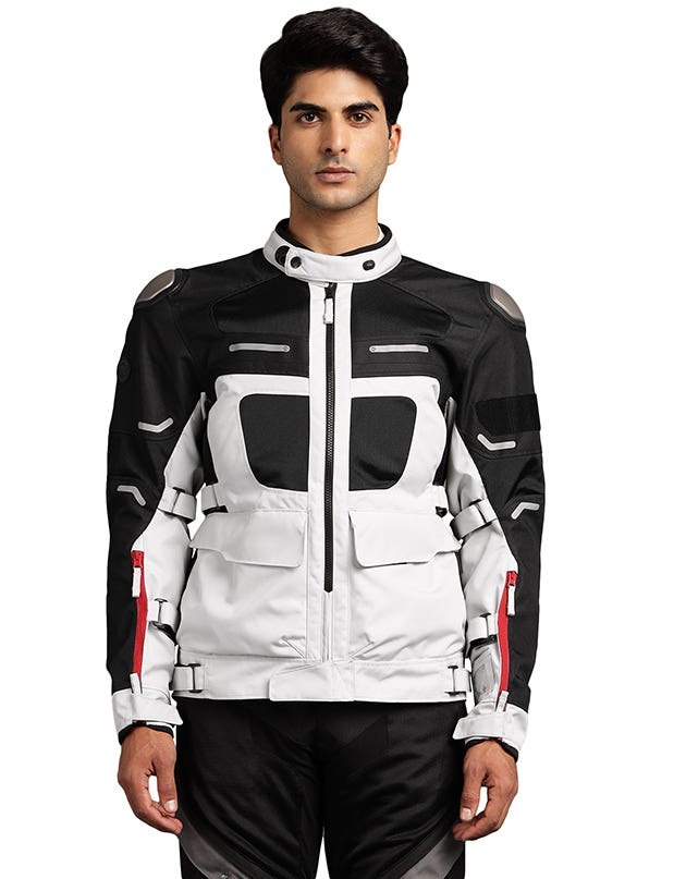Royal Enfield Crossroader Class A Riding Jacket in Grey