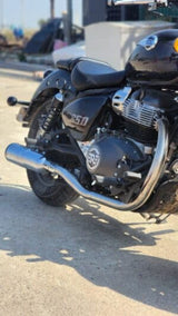 Bycology Rhino Racing 50mm Big Bore SS 304 stainless steel header pipes for Royal Enfield Super Meteor 650