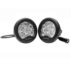 Maddog Alpha Auxiliary LED Lights 9600 Lumens for Motorcycle with 300m Beam and IP67 Waterproof Design