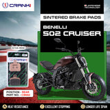 CRANK1 CB662 rear sintered brake pads for Benelli 502C Cruiser high performance motorcycle brake pads LEGUNDARY Custom
