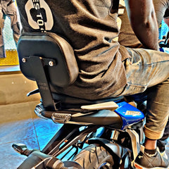 Hyperrider Bajaj Pulsar N250 F250 Backrest with Helmet Lock and Premium Cushion