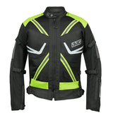 BBG Indy motorcycle riding jacket with CE Level 2 armour in Grey and Neon