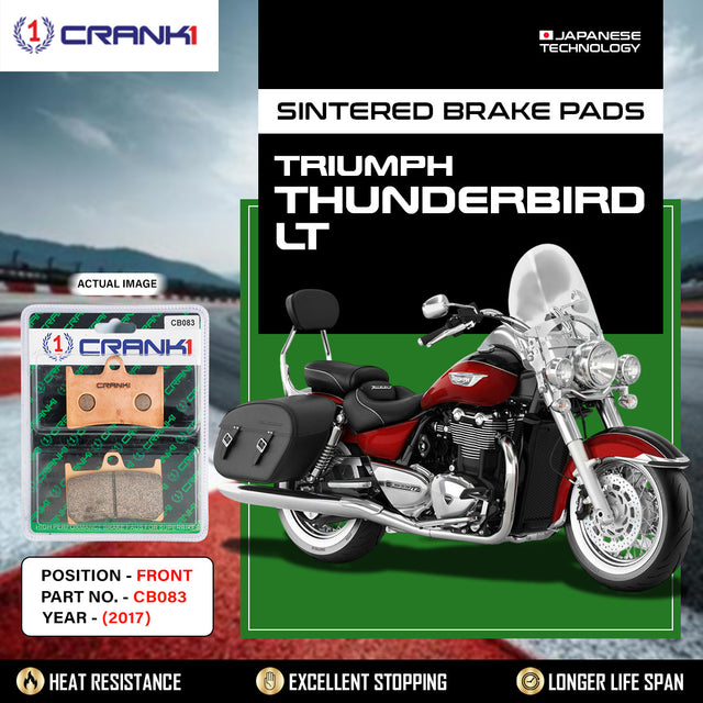 CRANK1 CB083 Sintered Front Brake Pads for Triumph Thunderbird LT 2017 Motorcycle