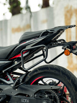 Legundary Custom Aviator Saddle Stay for Bajaj Pulsar NS400Z Black Mild Steel Luggage Carrier Support