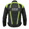 BBG Indy motorcycle riding jacket with CE Level 2 armour in Grey and Neon
