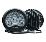 Maddog Alpha Auxiliary LED Lights 9600 Lumens for Motorcycle with 300m Beam and IP67 Waterproof Design