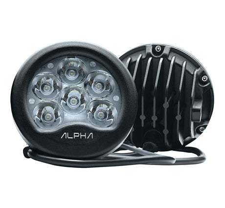 Maddog Alpha Auxiliary LED Lights 9600 Lumens for Motorcycle with 300m Beam and IP67 Waterproof Design