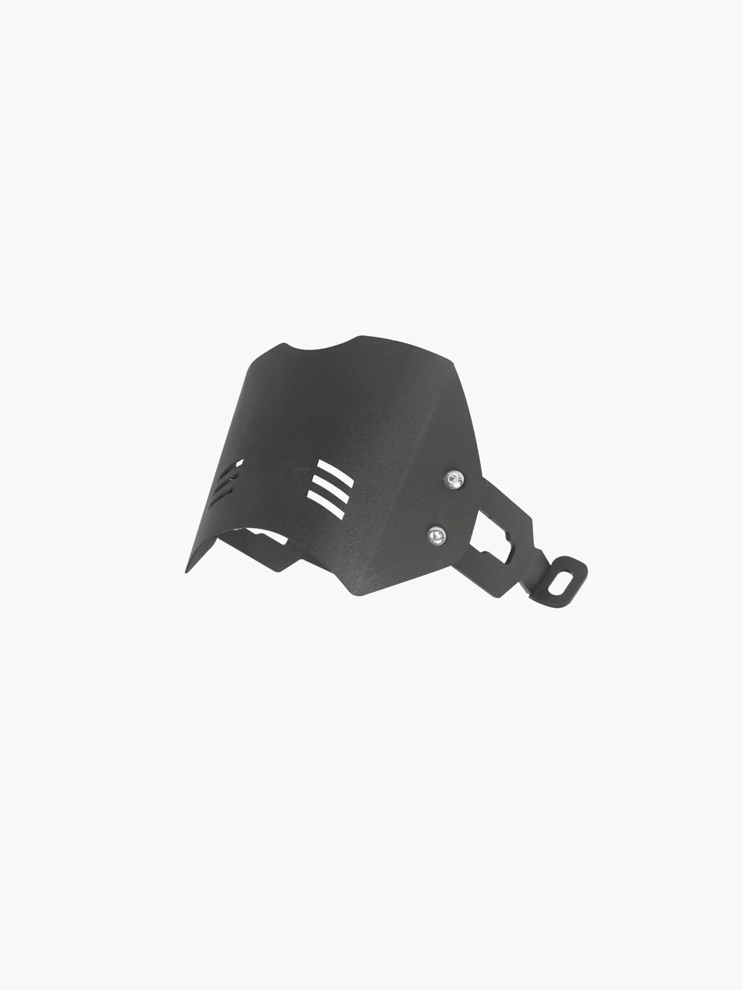 Legundary Custom Aegis metal visor for Royal Enfield Hunter 350 black mild steel headlight protection