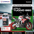 CRANK1 CB662 rear sintered brake pads for Aprilia Tuono 660 2020 onwards high performance motorcycle brake pads LEGUNDARY Custom