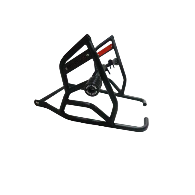 MotoCare Type 2 dual slider crash guard with plate for Royal Enfield Scram 440