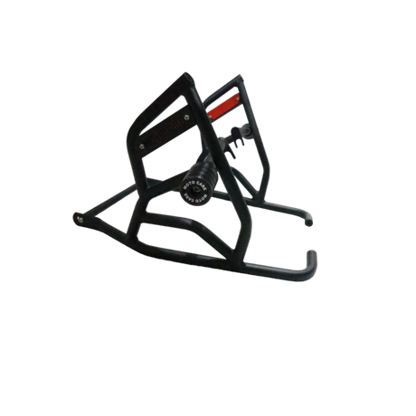 MotoCare Type 2 dual slider crash guard with plate for Royal Enfield Scram 440