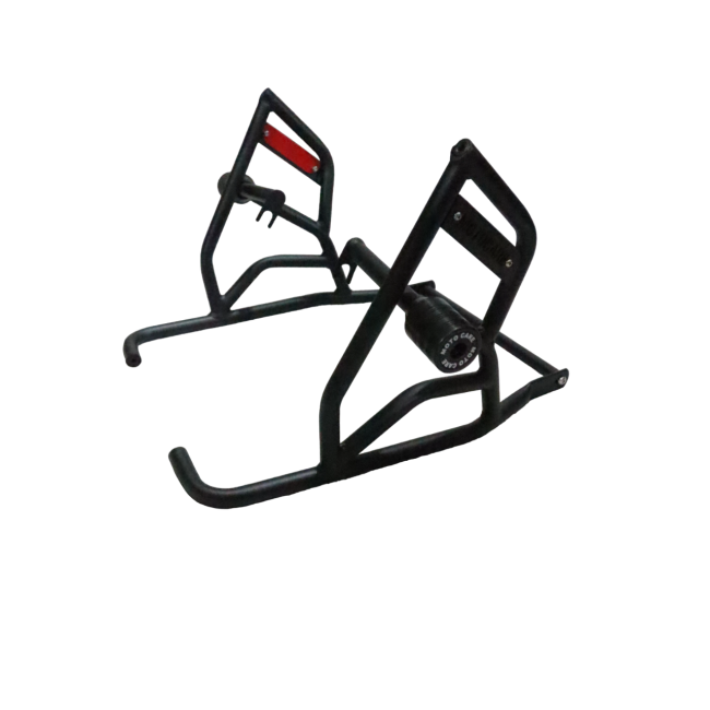 MotoCare Type 2 dual slider crash guard with plate for Royal Enfield Scram 440
