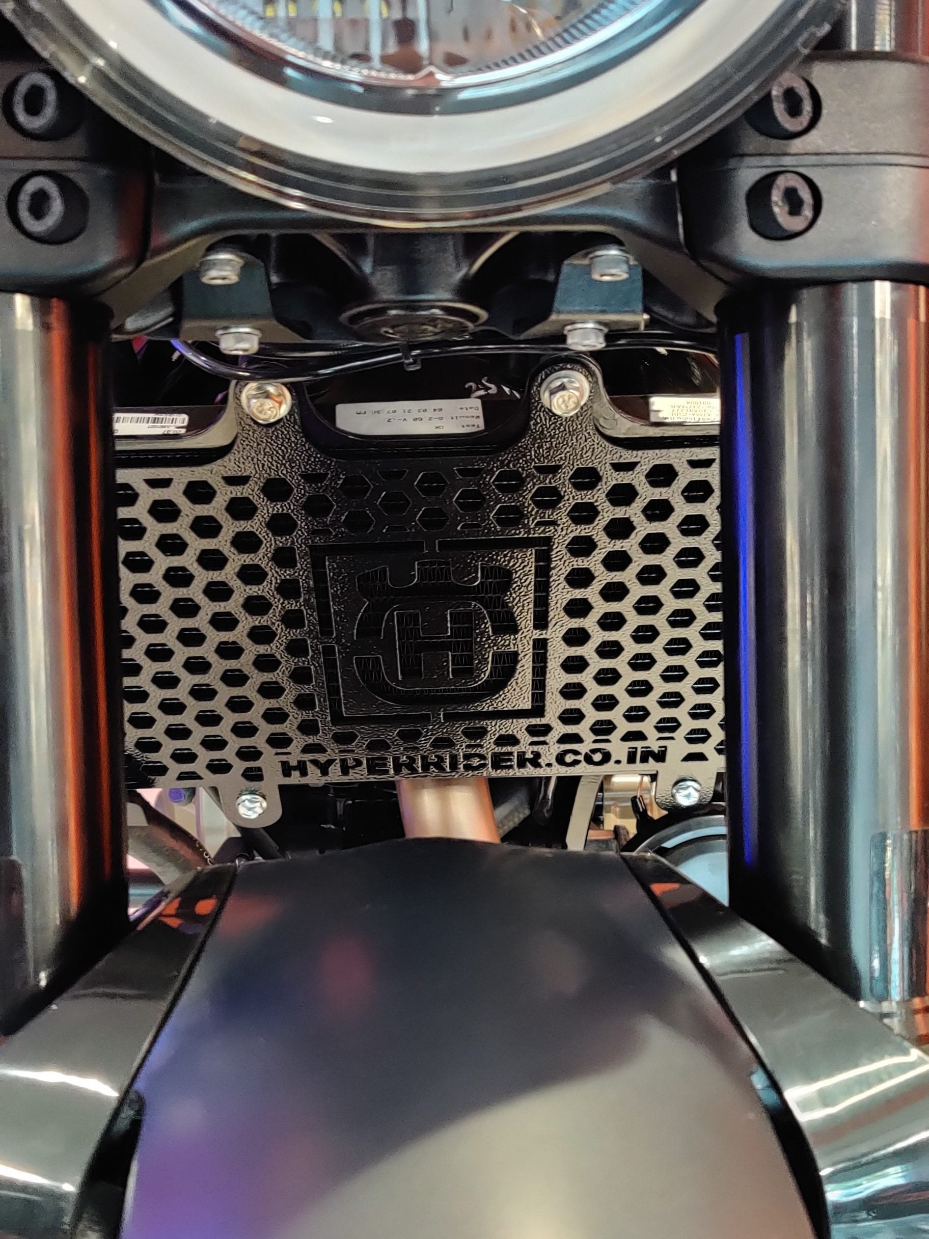 Hyperrider Black Radiator Guard for Husqvarna Svartpilen and Vitpilen motorcycle