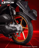 RCB SP522 golden alloy sport rim set for Yamaha Aerox 155 with bearings, 01S0460G